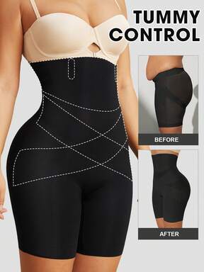pc Women's High Waist Tummy Control Seamless Butt Lifting Shaping Panties, Flat Stomach Sculpting Slimming Underwear Shorts $.68 Flash Sale