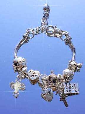 pc Y2K Charm Bracelet, pc Vintage Street Fashion Cross Charm Bracelet, pc Cross & Heart Charm Bracelet $4.20 #StepIntoSpotlight