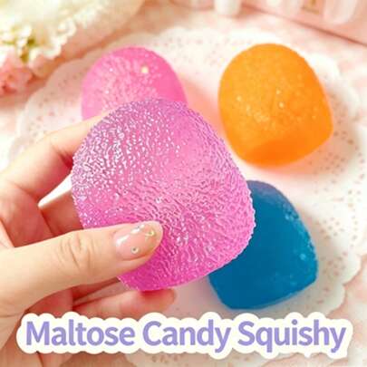 pc/Random-Best Seller Stress Ball Rainbow Soft Candy Muscle Texture Cube Squeeze, Slow Rebound Squeeze Smusher Candy Squeeze Toy, Shapeable Maltose Stress Ball, Suitable For Teenagers And Adults Party Favors, Ultra-Hard Jelly-Like Squeeze Ball, Sensory St