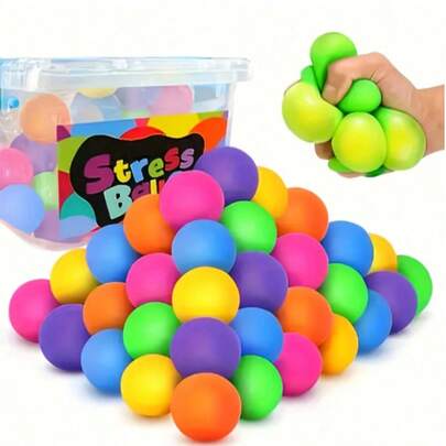 pcs Set Stress Relief Squeeze Balls, Soft Squeeze Balls, Hand Relaxation Balls, Effectively Relieve Stress, Soothe Tension When Squeezed. Sensory Squeeze Toys For Children And Adults, Can Be Used As Christmas Stocking Fillers Or Party Gifts, Relieve Stres