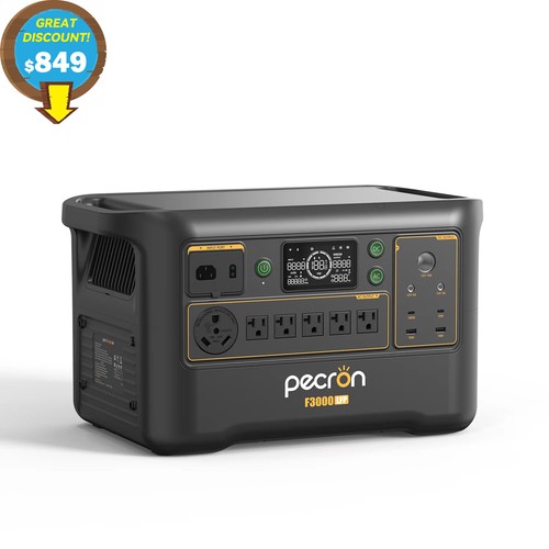 PECRON F3000LFP Portable Power Station 3072Wh 3600W Solar Generator Home Backup