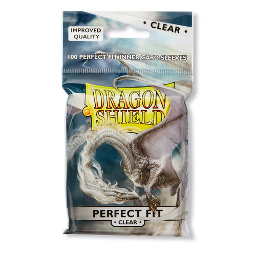 Perfect Fit Clear 100 ct Dragon Shield Sleeves Standard Size
