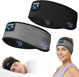 Perytong 2 Pack Sleep Headphones Bluetooth 5.4 Headband, Wireless Sleeping Headphones Music Mask for Men Women Side Sleepers, Sweat Resistant Sport Headband for Workout Yoga Running Jogging