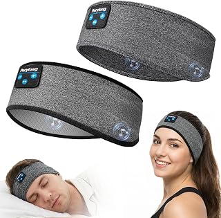 Perytong 2 Pack Sleep Headphones Headband, Bluetooth 5.4 Sleeping Headphones for Side Sleepers with Ultra-Thin Stereo Speakers, Wireless Sport Music Headband Earphones for Workout Yoga Running