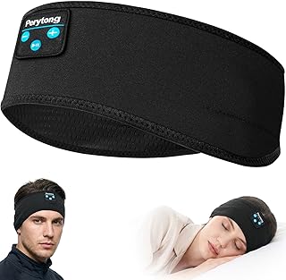 Perytong Sleep Headphones for Side Sleepers &ndash; 14Hrs Bluetooth Headband with Ultra-Thin HD Stereo Speakers, Detachable Washable Design, Wireless Music Headband for Insomnia, Meditation, Travel