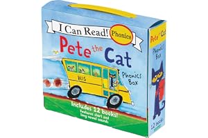 Pete the Cat 12-Book Phonics Fun!: A Box of 12 Mini-Books Featuring Short and Long Vowel Sounds &ndash; Expert-Reviewed Beginning Readers for Kids (Ages 3-6) (I Can Read Phonics Fun)