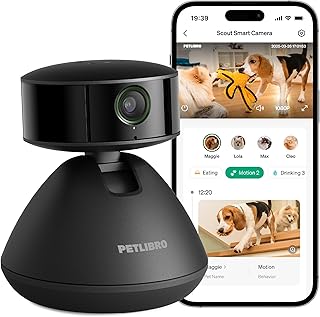 PETLIBRO AI Pet Camera Indoor with Phone App, 360&deg; Auto Tracking Dog Camera Multi-Pet Recognition & AI Day Summary, 1080p Cat Camera Night Vision, 2-Way Talk WiFi Cam Pet with 2.4G/5G