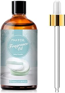 PHATOIL 3.38FL.OZ Baby Powder Fragrance Oils for Aromatherapy, Essential Oils for Diffusers for Home, Perfect for Diffuser, DIY Candle and Soap Making, DIY Scented Products - 100ml