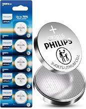 PHILIPS CR2016 3V Lithium Cell Battery 5 Pack, 10 Year Shelf Life | Long-lasting 12V lithium power for watches, calculators, medical devices, and other electronics.