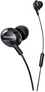 PHILIPS Pro Wired Earbuds with Microphone, Hi-Res Audio in-Ear Headphones with 3.5mm Jack, Comfortable and Durable Build Earphones, Perfect for Music, Calls, and Daily Use, 3 Extra Eartips Included
