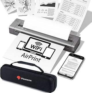 Phomemo G100 Pro AirPrint Portable Printers Wireless for Travel with Case | Ultra Fast 100mm/s Printing Thermal Inkless Printer, For 8.5"x11" Letter, Compatible with iOS/macOS, For Mobile Office Home