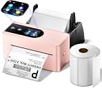 Phomemo PM64D Touchscreen Thermal Label Printer with 500 Labels, Pink