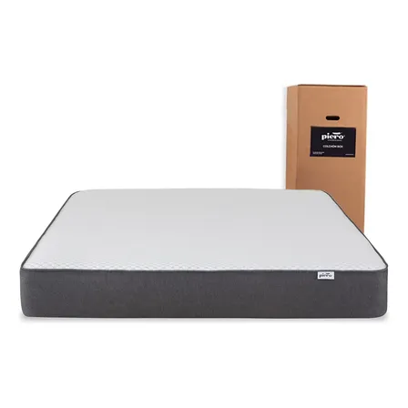 Piero Colch&oacute;nbox colch&oacute;n 2 plazas de Espuma color blanco y gris 140cm x 190cm x 21cm