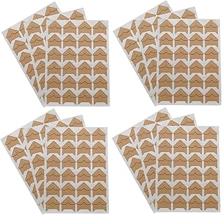 Pine & Linen 288pcs Durable Photos Corners,Photo Corner Stickers Self-Adhesive Mounting Corners, Acid Free Photo Corner for Scrapbooking/DIY Enthusiasts（Brown）