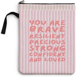 Pink Girl Affirmation Book Sleeve for Paperbacks Books
