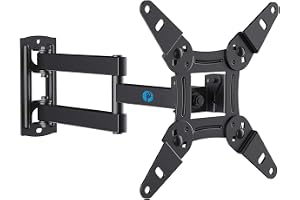 Pipishell Full Motion TV Wall Mount for Echo Show 21/15 and 13-43 Inch Flat Curved Screen TVs & Monitors, Max VESA 200x200mm up to 44lbs, TV Mount Wall Bracket with Rotation Swivel Tilt Extension