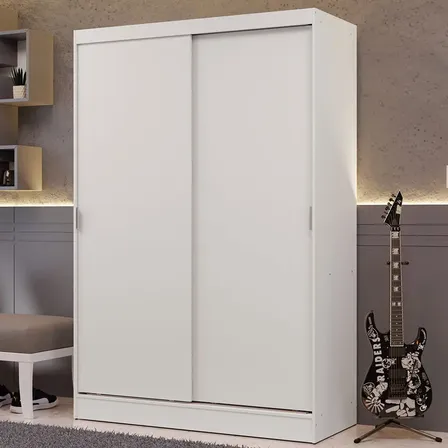 Placard Madesa Luke Con 2 Puertas Corredizas Y 2 Cajones  Blanco