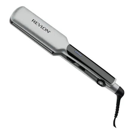 Plancha De Pelo Revlon 230&deg; Placas 5.08Cm. Recubrimiento Titanio - plateada glitter