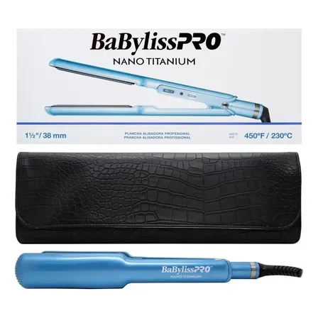 Planchita De Pelo Alisadora Profesional Babylisspro + Funda Celeste