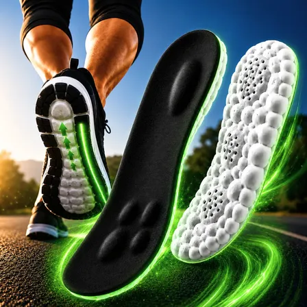 Plantilla 5d Ortopedica Par Nube Suaves Pie Cuidado Deporte 40-46 Negro