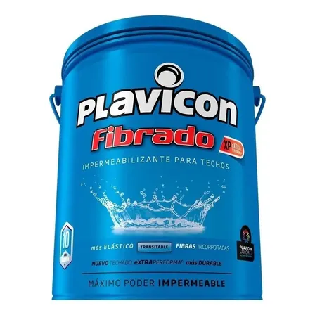 Plavicon Fibrado 20 Kg Impermeabilizante - Color Blanco