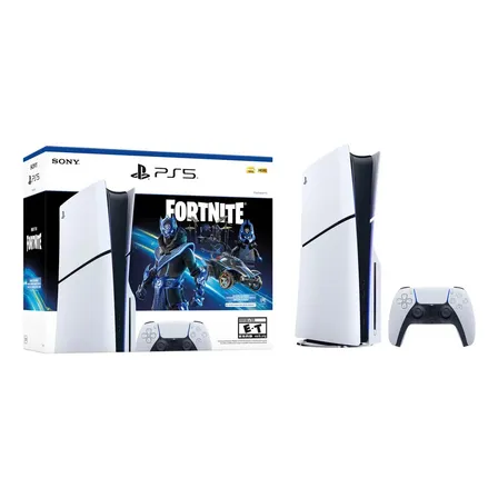 Playstation 5 Slim 1tb Fortnite Cobalt Star Bundle Soy Gamer Color Blanco