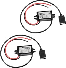 PlusRoc Waterproof DC 12V/24V to 5V 3A Step Down Converter (2-Pack), 12V to USB Power Adapter for DIY Electronics Projects
