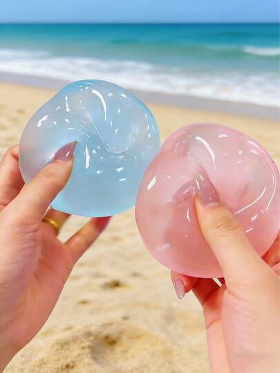 POKOJA LAND pcs Moldable Slow Rebound Blue Coconut Oil Handmade Squeezing Ball, 6cm Round Malt Stress Relief Squeeze Toy, Suitable For Ideal Holiday Gifts, Fun & Cute Gifts, Birthday Gifts, Easter Gifts, Halloween Gifts, Christmas Gifts, Party Favor Fille