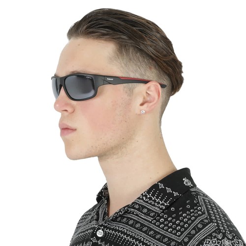 Polaroid Polarized Grey Wrap Men's Sunglasses PLD 7010/S 0OIT/EX 64