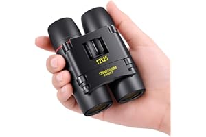 POLDR 12X25 Small Pocket Binoculars Compact Adults, Mini Kids Binoculars Boys for Bird Watching, Concert Theater Opera
