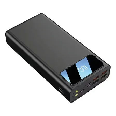 Power Bank Carrello 30000mAh USB-C y Micro USB 4 Puertos 10W Negro