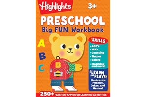 Preschool Big Fun Workbook: Preschool Learning Workbook with Over 250 Practice Games and Puzzles for PreK Math, Writing, Shapes and More Activities