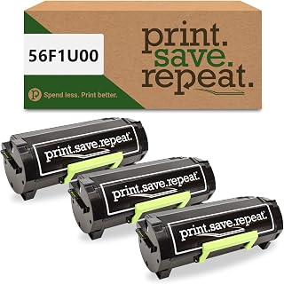 Print.Save.Repeat. Lexmark 56F1U00 3-Pack High Yield Remanufactured Toner Cartridges for MS521, MS621, MS622, MX521, MX522, MX622 [75,000 Pages]