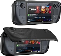 ProCase Upgraded Flip Case for Steam Deck OLED/LCD (2023&2021) with Front Cover, Protective Case with Magnetically Detachable Front Shell Cover for Steam Deck Console & Accessories -Black | Upgraded