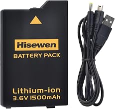 PSP 3000 Battery with PSP Charger Cable for Sony PSP 3000 / PSP Slim 2000 PSP-S110, PSP-3001, PSP-3000, PSP-3002, PSP-3004, PSP-2001, PSP Slim Console