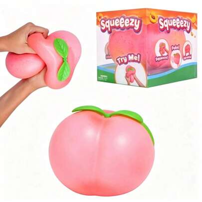 PU Simulated Peach Slow Rebound Fruit Stress Relief Toy Squishy Squeeze Toy Venting Gift Decor