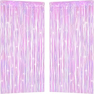 Purplish Pink Princess Party Backdrop 2 Pack, 3.28 x 6.56 FT Decorations | Birthday Girl, Girls Birthday Party, Photo Booth Backdrop, Reusable Decorations, Easy Installation