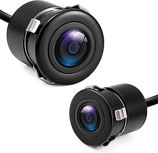 Pyle Backup Camera for Car, Truck, SUV & RV | 170&deg; Wide Angle | AHD 720P & CVBS Switchable | IP68 Waterproof | Night Vision | Parking Guidelines | 12V-24V | 18.5mm Flush Mount | Pack-2
