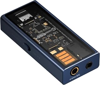 Questyle M15i Blues Blue Headphone Amplifier Portable USB C DAC Amps | [MFi Certified] Jazz / Blues Custom Tuning with 4.4mm/3.5mm Outputs PCM 768kHz/DSD512 Lossless Adapter for Phones/PC