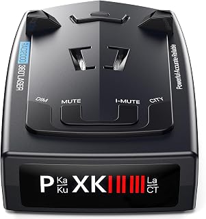 Radar Detector for Cars, Long Range Police Radar Detector, 360&deg; Detection | Voice Alerts, False Alert Filter, City/Highway Modes, Compact DC12V Car Mount Kit