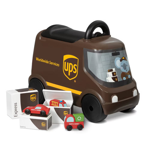 Radio Flyer UPS Delivery Truck Ride-On: Steel & Plastic Pedal Toy for Ages 2+
