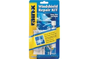 Rain-X 600001 Windshield Repair Kit - Quick and Easy Durable Resin Based Windshield Repair Kit for Chips and Cracks, Good for Round Damage Below 1" in Diameter and Cracks Smaller Than 12" in Length