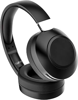 RCA Wave-54 Wireless Over-Ear Bluetooth Headphones, Hi-Res Audio, Deep Bass, Noise Cancelling, Bluetooth 5.3, Foldable Headset with Mic, 12H Playtime, Comfortable for Travel, Work & Gaming