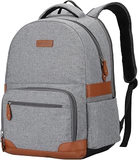 RealCool Laptop Backpack, 31L Travel Backpacks Gift for Women Men, Fits up to 15.6-17 Inch,Water Resistant College Bookbag, for School Business Trip (Gray)