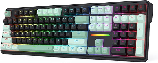 Redragon K745 PRO Wireless 108-Key Gasket RGB Gaming Keyboard, 4 Hotkeys | Extra Shortcut Keys, 0-Delay Tri-Mode, Cushioned Noise Dampening for Creamy Thocky Sound, Unfaded PBT Keycaps, PRO Software