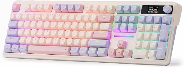 Redragon K762 PRO Wireless 104-Key Gasket Gaming Keyboard, Screen & Knob