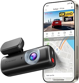 REDTIGER F9 Lite 4K Dash Cam Front, ADAS, Built-in WiFi APP Control Dash Camera for Cars, 2160P UHD Mini Car Dash Cam with GPS, Night Vision, G-Sensor, 24H Parking Monitor (SD Card Not Included)