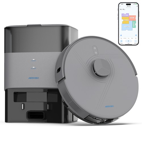 Refurbished AIRROBO L50 Robotic Cleaner Robot Vacuum and Mop Self Emptying 3.5L