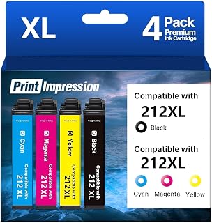 Remanufactured for Epson 212 Ink Cartridges for Epson Ink 212XL Replacement