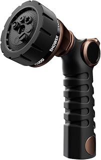 RESTMO Heavy Duty Hose Nozzle, Metal Garden Water Hose Sprayer